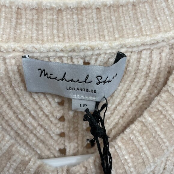 Michael Stars Chenille Sweater‎ Size LP Lakin Cropped Crew Neck Pullover  NWT - Picture 6 of 8